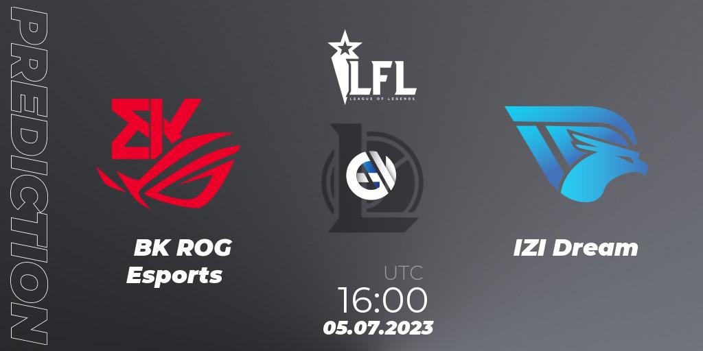 BK ROG Esports vs IZI Dream: Match Prediction. 05.07.2023 at 16:00, LoL, LFL Summer 2023 - Group Stage