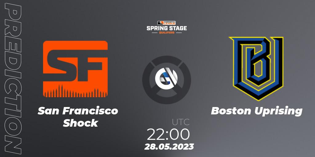 San Francisco Shock vs Boston Uprising: Match Prediction. 28.05.2023 at 22:00, Overwatch, OWL Stage Qualifiers Spring 2023 West