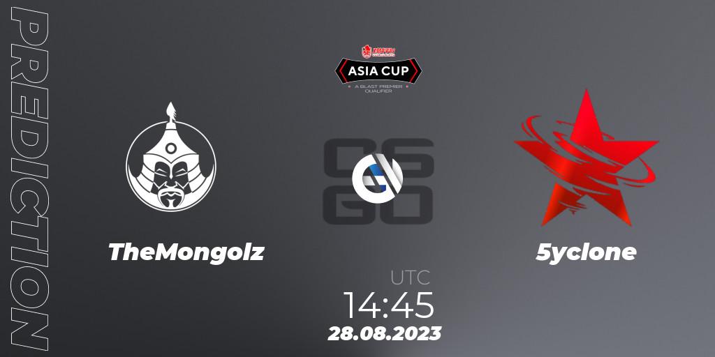 TheMongolz vs 5yclone: Match Prediction. 28.08.2023 at 15:15, Counter-Strike (CS2), 5E Arena Asia Cup Fall 2023