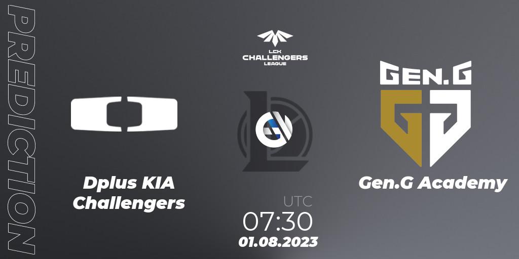 Dplus KIA Challengers vs Gen.G Academy: Match Prediction. 01.08.23, LoL, LCK Challengers League 2023 Summer - Group Stage