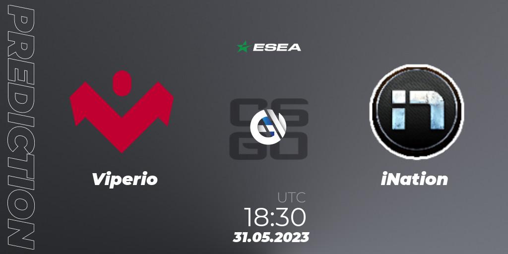 Viperio vs iNation: Match Prediction. 31.05.2023 at 18:30, Counter-Strike (CS2), ESEA Advanced Season 45 Europe