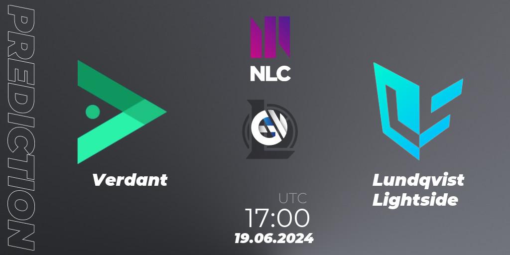 Verdant vs Lundqvist Lightside: Match Prediction. 19.06.2024 at 17:00, LoL, NLC 1st Division Summer 2024