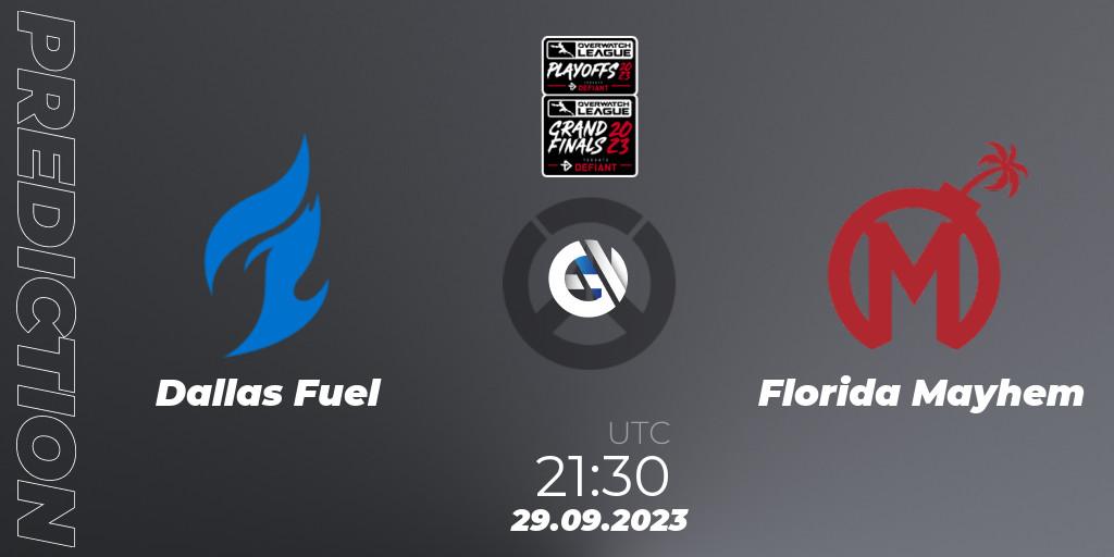 Dallas Fuel vs Florida Mayhem: Match Prediction. 29.09.2023 at 21:30, Overwatch, Overwatch League 2023 - Playoffs