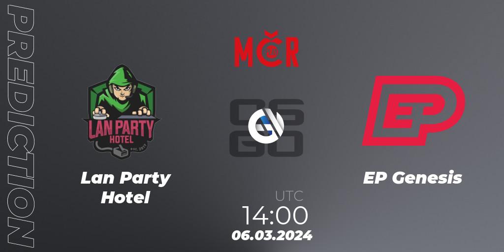 Lan Party Hotel vs EP Genesis: Match Prediction. 06.03.2024 at 14:00, Counter-Strike (CS2), Tipsport Cup Winter 2024: Online Stage