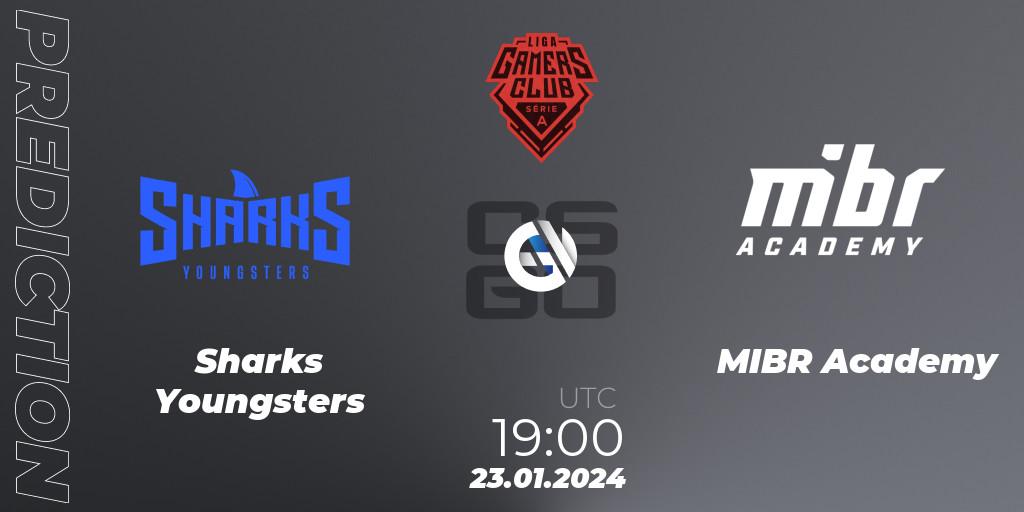 Sharks Youngsters vs MIBR Academy: Match Prediction. 23.01.2024 at 19:00, Counter-Strike (CS2), Gamers Club Liga Série A: January 2024