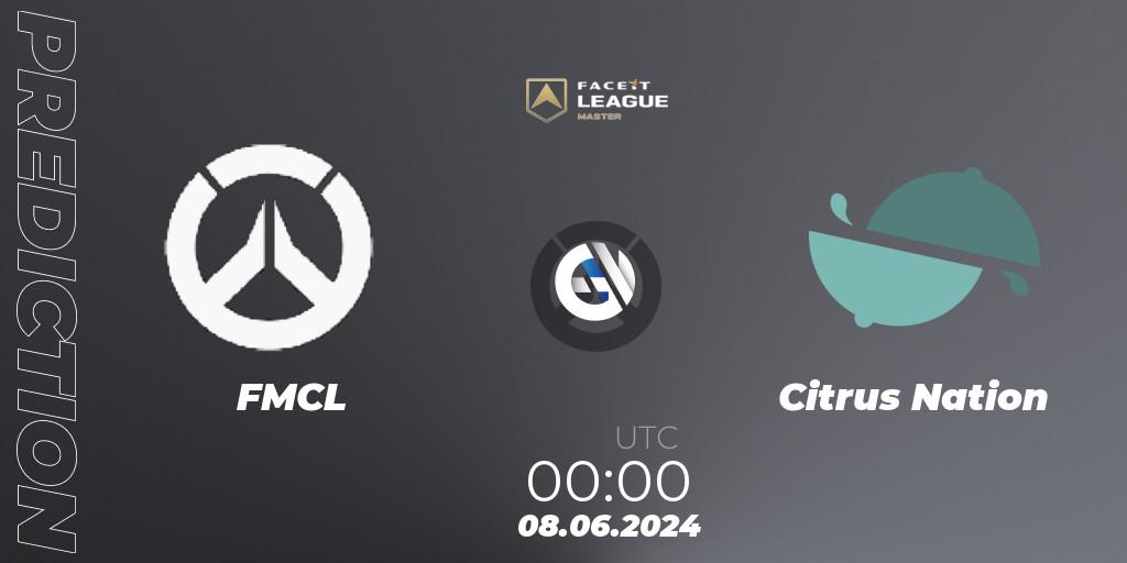FMCL vs Citrus Nation: Match Prediction. 08.06.2024 at 00:00, Overwatch, FACEIT League Season 1 - NA Master Road to EWC