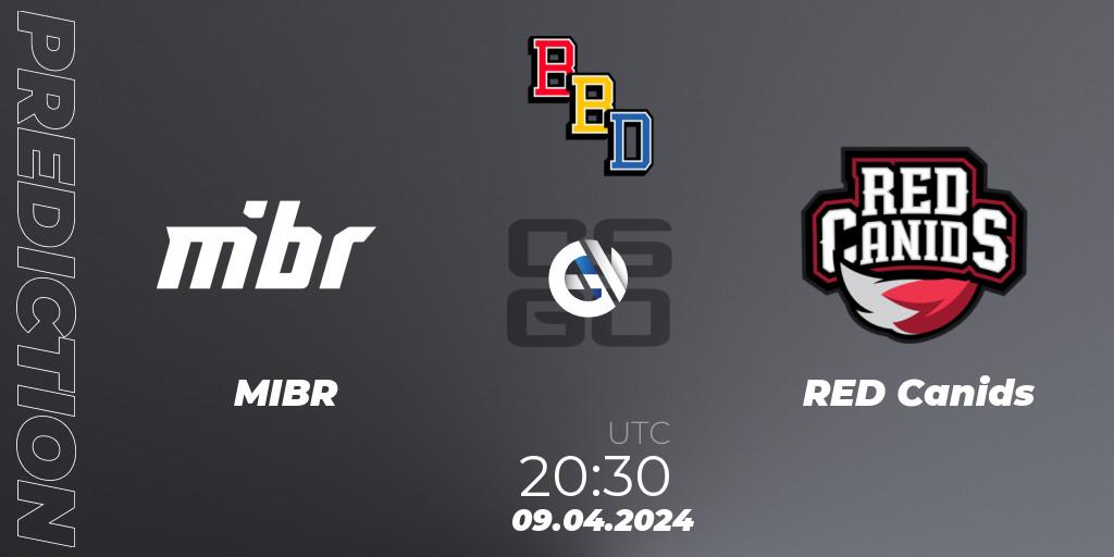MIBR vs RED Canids: Match Prediction. 09.04.2024 at 18:30, Counter-Strike (CS2), BetBoom Dacha Belgrade 2024: South American Qualifier