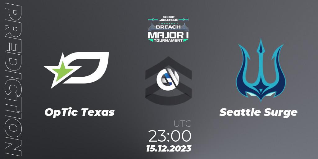 OpTic Texas vs Seattle Surge: Match Prediction. 16.12.2023 at 23:00, Call of Duty, Call of Duty League 2024: Stage 1 Major Qualifiers