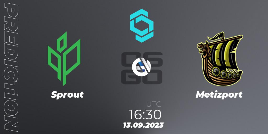 Sprout vs Metizport: Match Prediction. 13.09.2023 at 16:30, Counter-Strike (CS2), CCT North Europe Series #8: Closed Qualifier