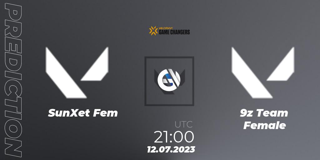 SunXet Fem vs 9z Team Female: Match Prediction. 12.07.2023 at 22:00, VALORANT, VCT 2023: Game Changers Latin America South