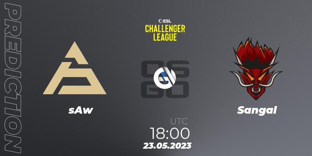 sAw vs Sangal: Match Prediction. 22.05.2023 at 18:00, Counter-Strike (CS2), ESL Challenger League Season 45: Europe