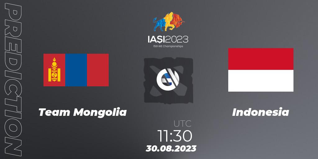 Team Mongolia vs Indonesia: Match Prediction. 30.08.2023 at 11:28, Dota 2, IESF World Championship 2023