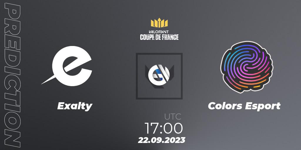 Exalty vs Colors Esport: Match Prediction. 22.09.23, VALORANT, VCL France: Revolution - Coupe De France 2023