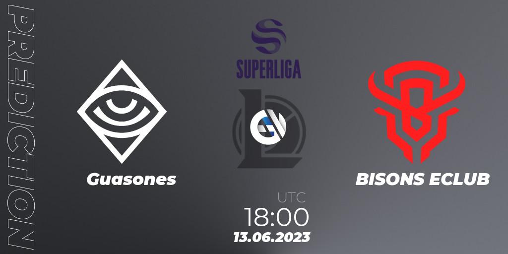 Guasones vs BISONS ECLUB: Match Prediction. 13.06.23, LoL, Superliga Summer 2023 - Group Stage