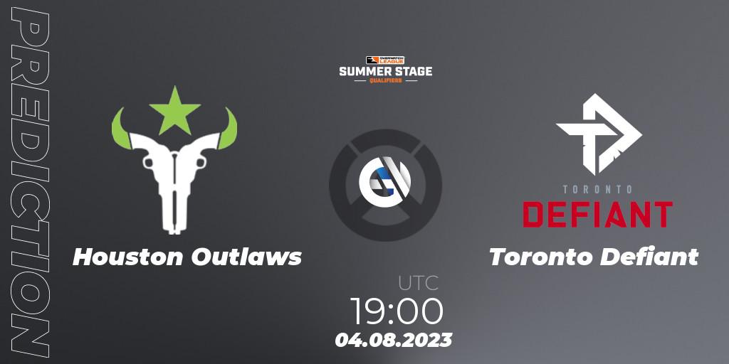 Houston Outlaws vs Toronto Defiant: Match Prediction. 04.08.23, Overwatch, Overwatch League 2023 - Summer Stage Qualifiers