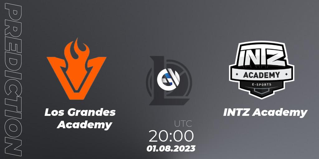 Los Grandes Academy vs INTZ Academy: Match Prediction. 01.08.2023 at 20:00, LoL, CBLOL Academy Split 2 2023 - Group Stage