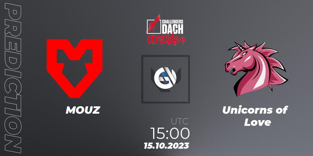 MOUZ vs Unicorns of Love: Match Prediction. 15.10.2023 at 15:00, VALORANT, VALORANT Challengers 2023 DACH: Arcade