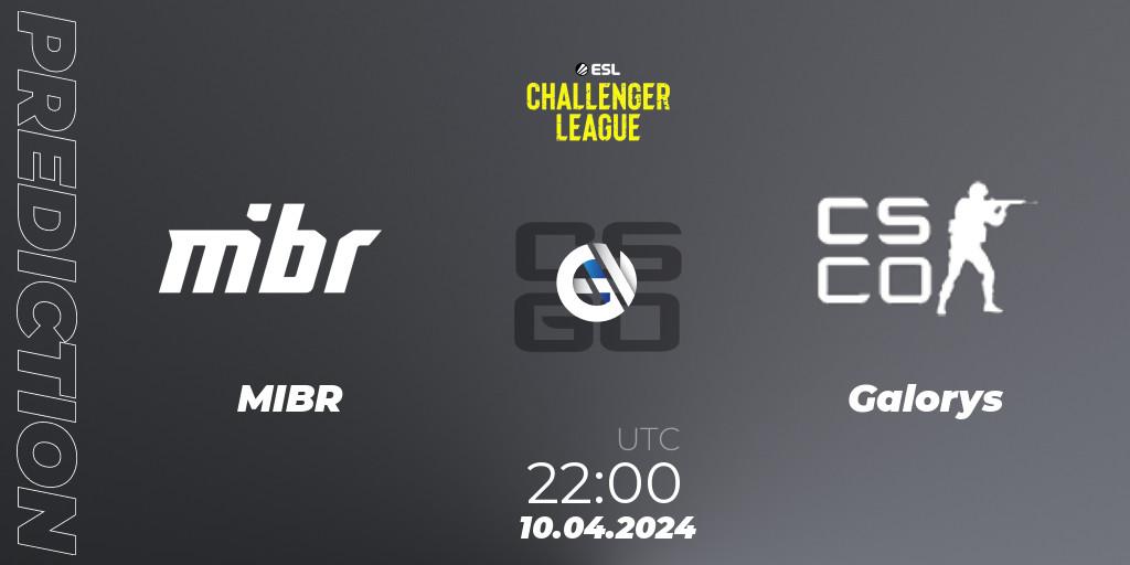 MIBR vs Galorys: Match Prediction. 10.04.2024 at 22:00, Counter-Strike (CS2), ESL Challenger League Season 47: South America