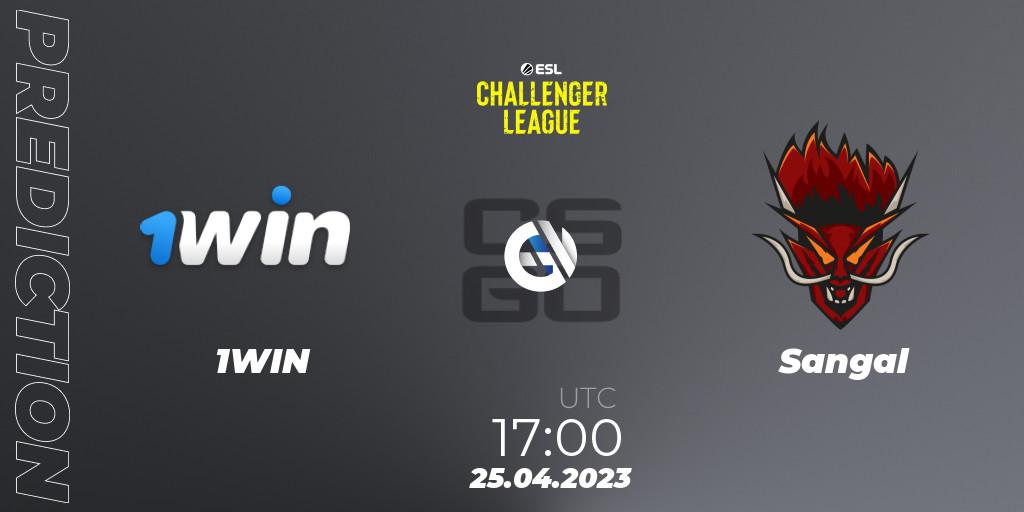 1WIN vs Sangal: Match Prediction. 25.04.2023 at 17:00, Counter-Strike (CS2), ESL Challenger League Season 45: Europe