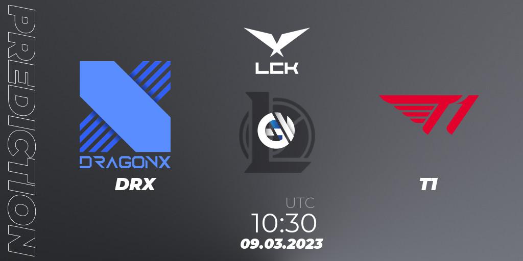 DRX vs T1: Match Prediction. 09.03.2023 at 10:30, LoL, LCK Spring 2023 - Group Stage