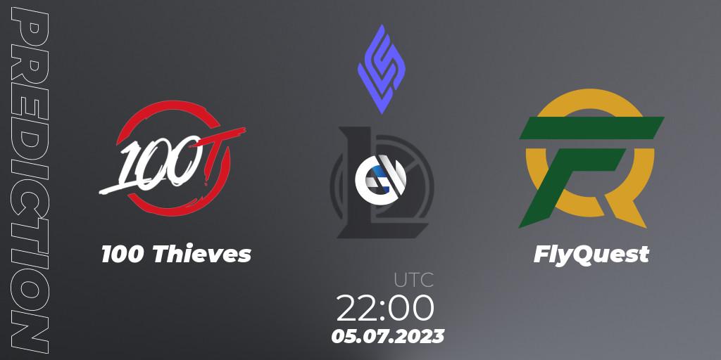 100 Thieves vs FlyQuest: Match Prediction. 05.07.23, LoL, LCS Summer 2023 - Group Stage