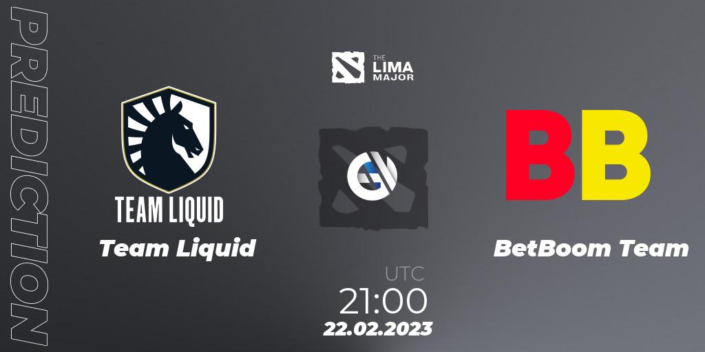 Team Liquid vs BetBoom Team: Match Prediction. 22.02.23, Dota 2, The Lima Major 2023