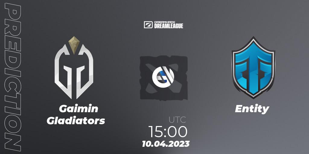 Gaimin Gladiators vs Entity: Match Prediction. 10.04.23, Dota 2, DreamLeague Season 19 - Group Stage 1