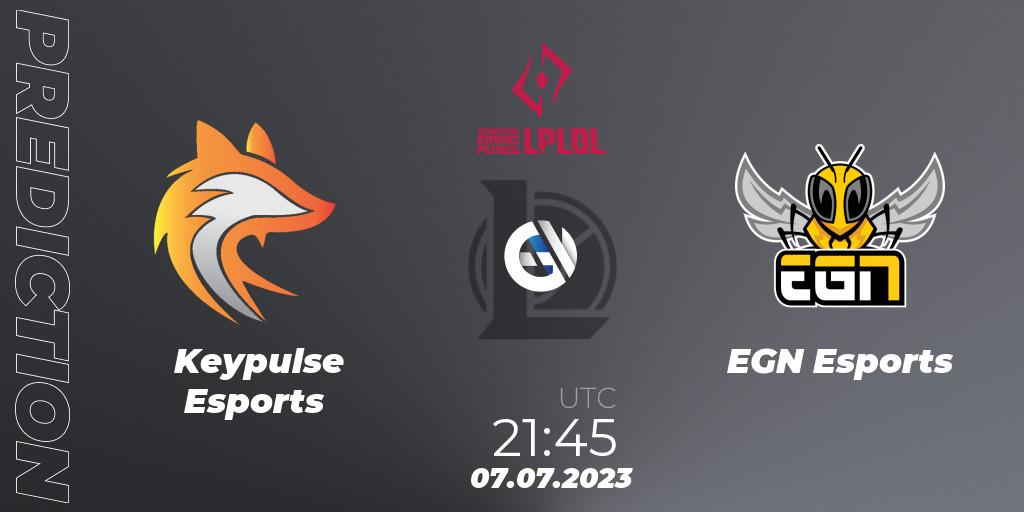 Keypulse Esports vs EGN Esports: Match Prediction. 15.06.2023 at 21:45, LoL, LPLOL Split 2 2023 - Group Stage