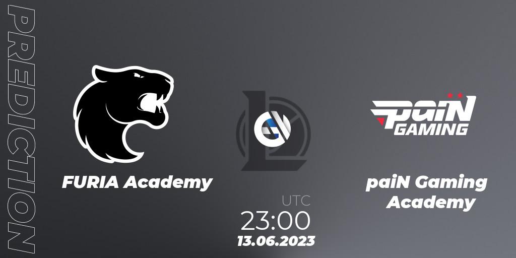 FURIA Academy vs paiN Gaming Academy: Match Prediction. 13.06.23, LoL, CBLOL Academy Split 2 2023 - Group Stage