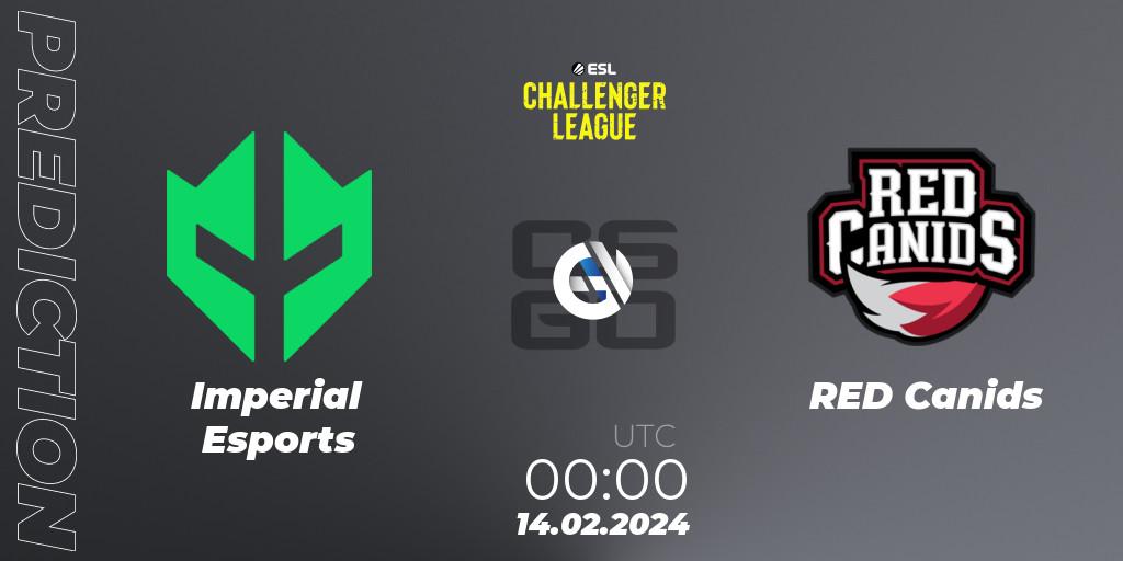 Imperial Esports vs RED Canids: Match Prediction. 14.02.2024 at 00:30, Counter-Strike (CS2), ESL Challenger League Season 47: South America