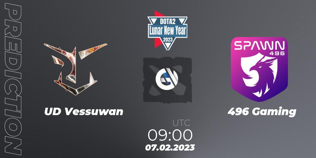 UD Vessuwan vs 496 Gaming: Match Prediction. 07.02.23, Dota 2, Lunar New Year 2023