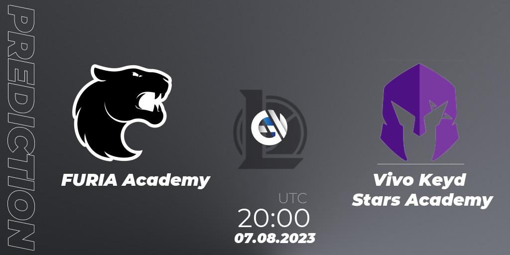 FURIA Academy vs Vivo Keyd Stars Academy: Match Prediction. 07.08.2023 at 20:00, LoL, CBLOL Academy Split 2 2023 - Group Stage
