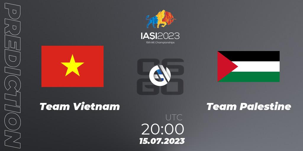 Team Vietnam vs Team Palestine: Match Prediction. 15.07.2023 at 18:20, Counter-Strike (CS2), IESF Asian Championship 2023