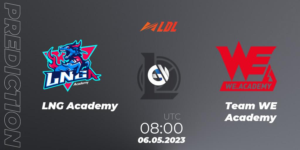 LNG Academy vs Team WE Academy: Match Prediction. 06.05.2023 at 08:00, LoL, LDL 2023 - Regular Season - Stage 2