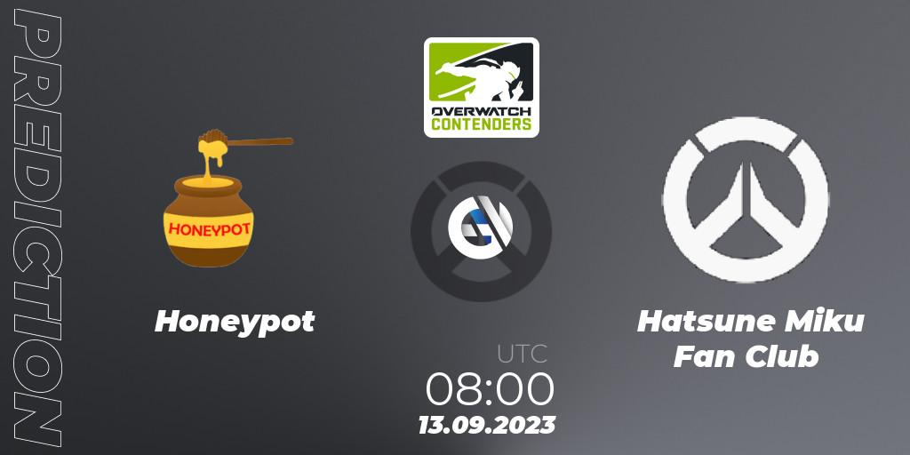 Honeypot vs Hatsune Miku Fan Club: Match Prediction. 13.09.2023 at 08:00, Overwatch, Overwatch Contenders 2023 Fall Series: Australia/New Zealand