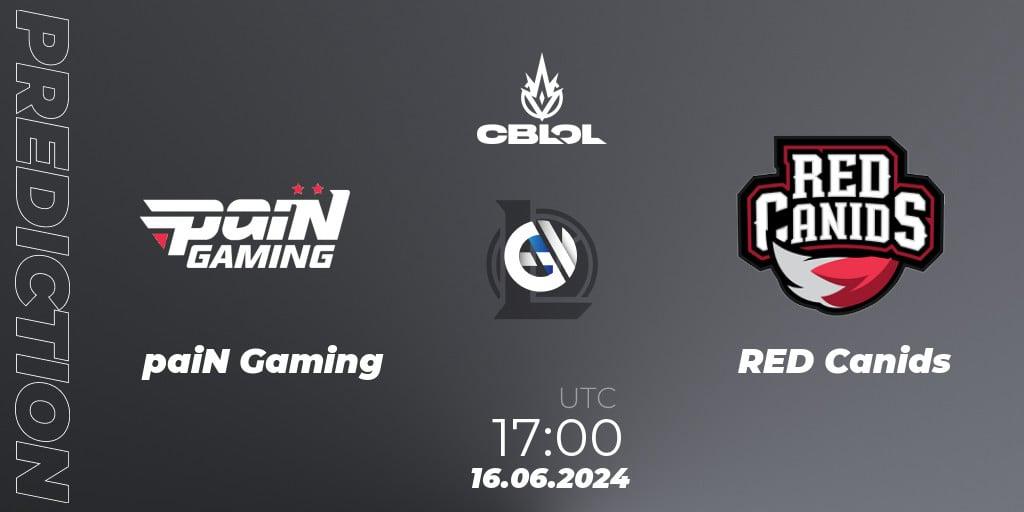 paiN Gaming vs RED Canids: Match Prediction. 16.06.2024 at 17:00, LoL, CBLOL Split 2 2024 - Group Stage