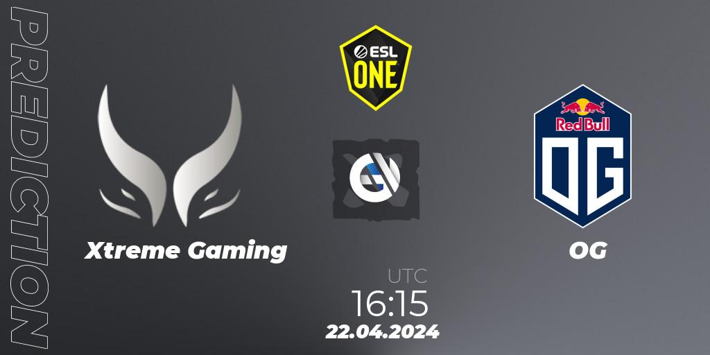 Xtreme Gaming vs OG: Match Prediction. 22.04.24, Dota 2, ESL One Birmingham 2024