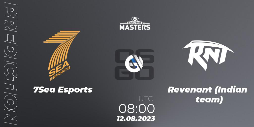 7Sea Esports vs Revenant (Indian team): Match Prediction. 12.08.2023 at 08:00, Counter-Strike (CS2), Skyesports Masters 2023: Regular Season