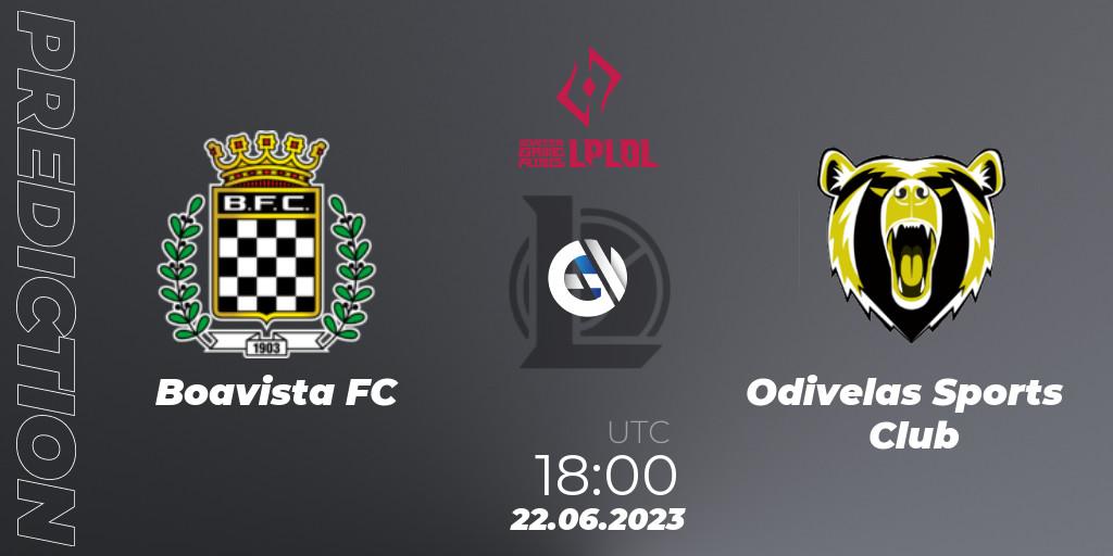 Boavista FC vs Odivelas Sports Club: Match Prediction. 22.06.2023 at 18:00, LoL, LPLOL Split 2 2023 - Group Stage