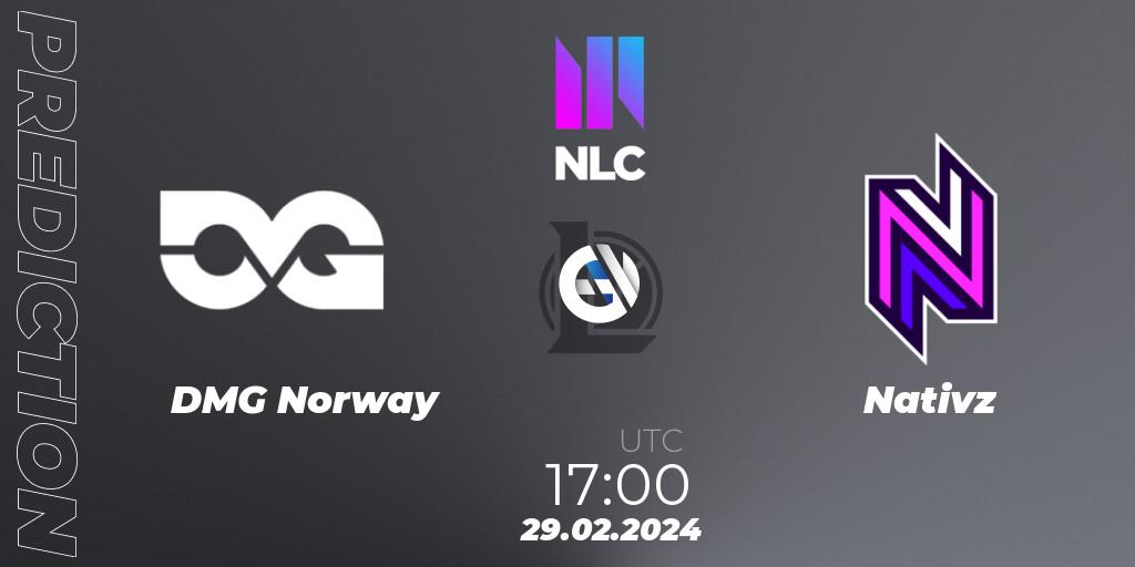 DMG Norway vs Nativz: Match Prediction. 29.02.24, LoL, NLC 1st Division Spring 2024