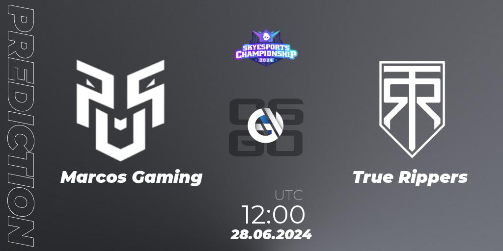 Marcos Gaming vs True Rippers: Match Prediction. 28.06.2024 at 12:20, Counter-Strike (CS2), Skyesports Championship 2024: Indian Qualifier