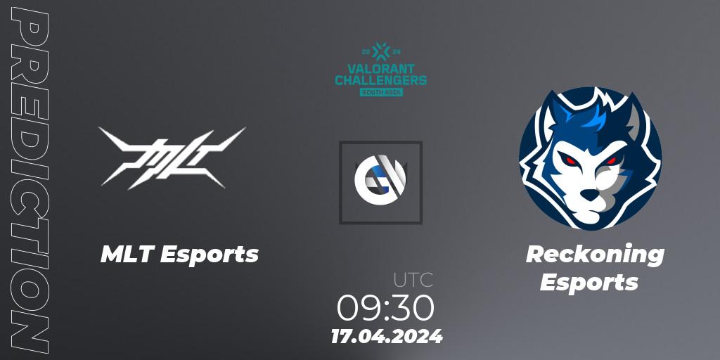 MLT Esports vs Reckoning Esports: Match Prediction. 30.04.2024 at 09:30, VALORANT, VALORANT Challengers 2024 South Asia: Split 1 - Cup 2