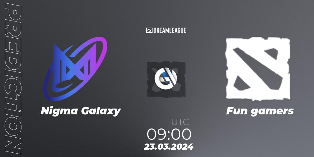 Nigma Galaxy vs Fun gamers: Match Prediction. 23.03.24, Dota 2, DreamLeague Season 23: MENA Closed Qualifier