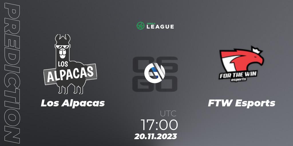 Los Alpacas vs FTW Esports: Match Prediction. 20.11.2023 at 17:00, Counter-Strike (CS2), ESEA Season 47: Advanced Division - Europe