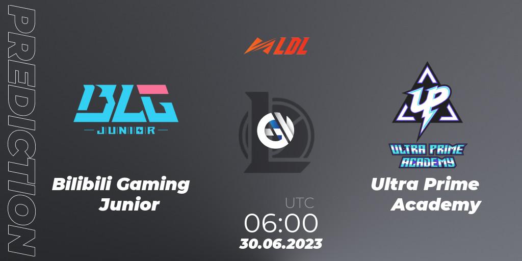 Bilibili Gaming Junior vs Ultra Prime Academy: Match Prediction. 30.06.2023 at 06:00, LoL, LDL 2023 - Regular Season - Stage 3