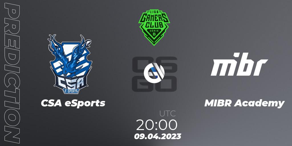 CSA eSports vs MIBR Academy: Match Prediction. 09.04.2023 at 20:00, Counter-Strike (CS2), Gamers Club Liga Série B: March 2023