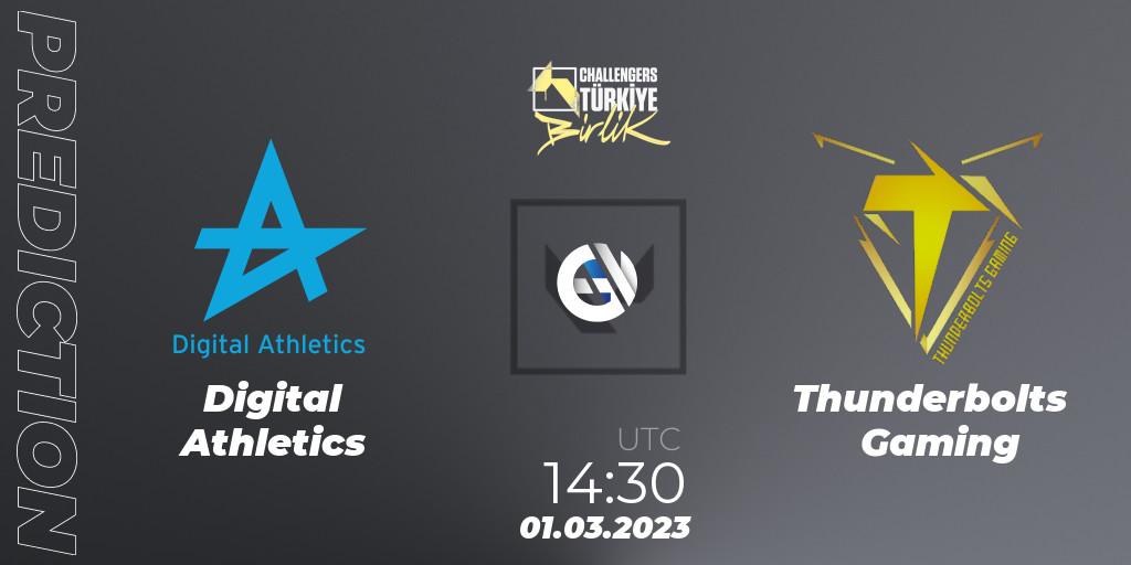 Digital Athletics vs Thunderbolts Gaming: Match Prediction. 01.03.23, VALORANT, VALORANT Challengers 2023 Turkey: Birlik Split 1