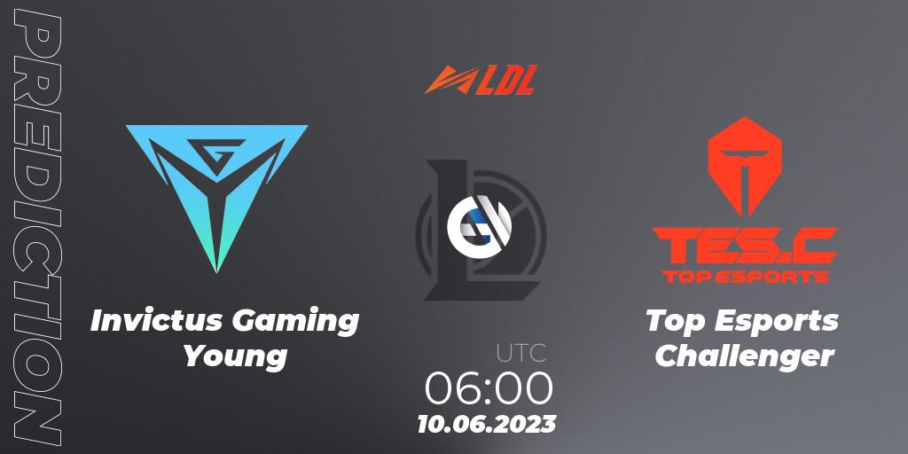 Invictus Gaming Young vs Top Esports Challenger: Match Prediction. 10.06.23, LoL, LDL 2023 - Regular Season - Stage 2 Playoffs