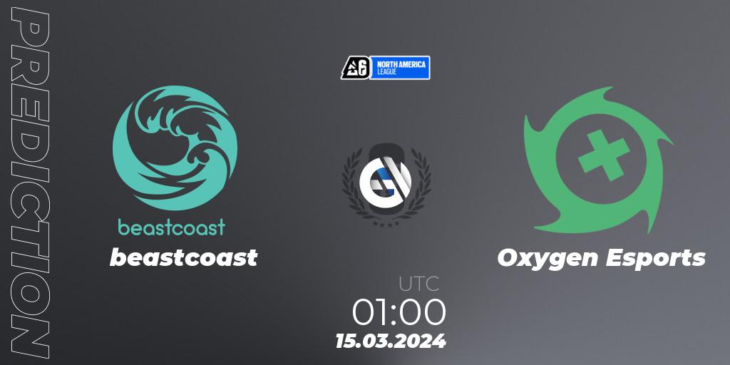 beastcoast vs Oxygen Esports: Match Prediction. 22.03.24, Rainbow Six, North America League 2024 - Stage 1