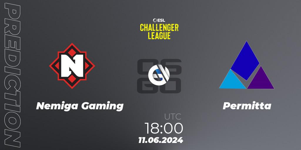 Nemiga Gaming vs Permitta: Match Prediction. 11.06.2024 at 18:00, Counter-Strike (CS2), ESL Challenger League Season 47 Relegation: Europe
